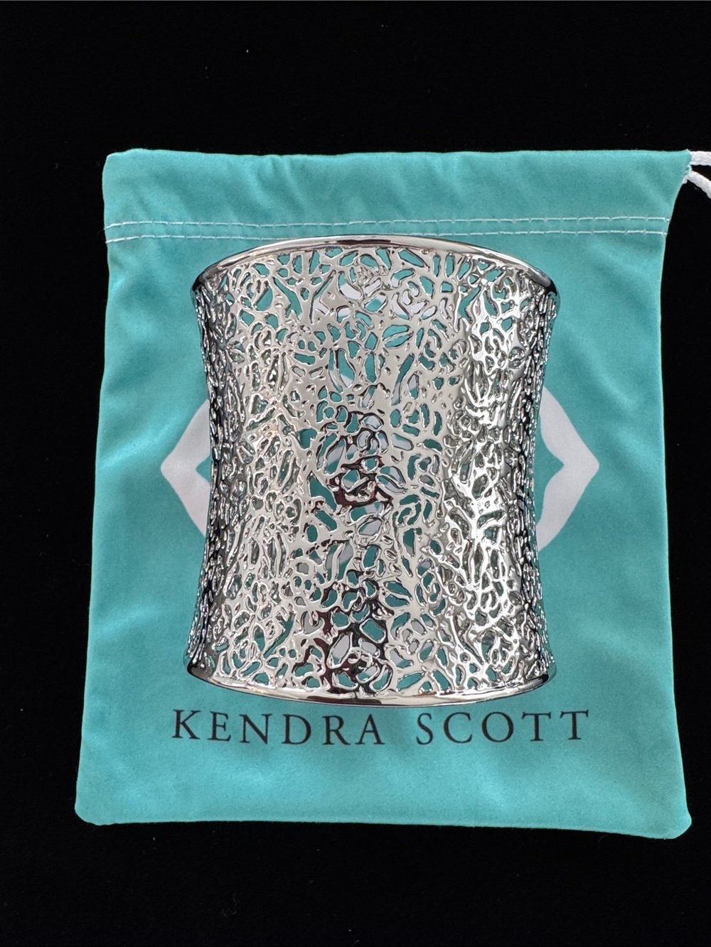 NWOT Kendra Scott Ainsley Silver-Tone Cuff Bracelet